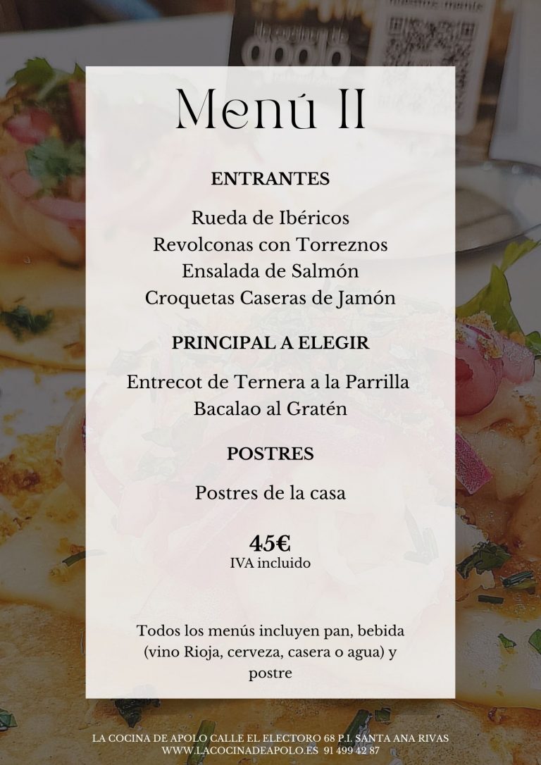 Menú II 2025 2026